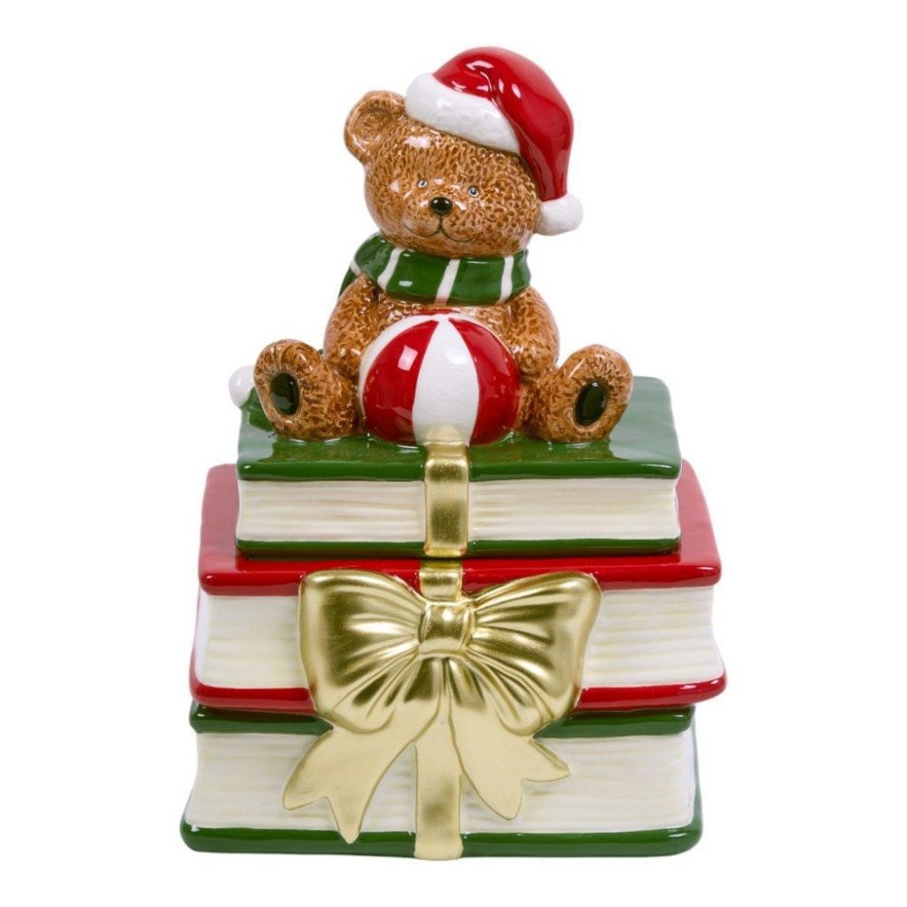 LIBRI CON ORSETTO CERAMICA CM.16,5x15x23,5